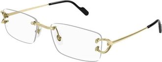 Cartier Glasses, unisex, Yellow, Size: 53 MM Ct0344O