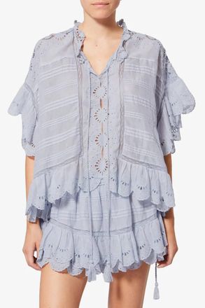Isabel Marant Payton Top In Light Blue
