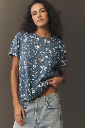 Pilcro The Bennie Puff-Sleeve Crew-Neck Tee by Pilcro