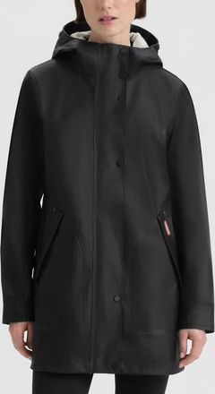 Hunter Acacia Rubberized Water-Repellent Rain Jacket in Black at Nordstrom, Size X-Large