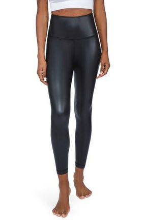 90 Degree by Reflex Fleece Lined Faux Leather Leggings in Black at Nordstrom Rack, Size X-Small
