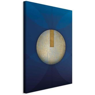 OEM Pintura - En Tono Azul Cl&aacute;sico (1 Parte) - C&iacute;rculo Dorado En Abstracci&oacute;n