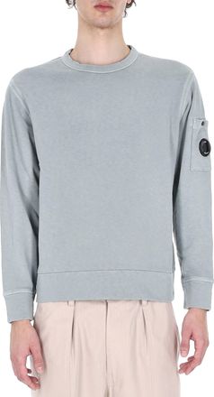 C.P. Company Grey Malfile Cotton Crewneck Sweater