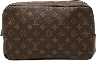 Louis Vuitton Clutch Trousse Toilette 28 con monogramma 1987 - Marrone