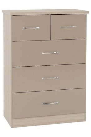 Seconique Nevada 3+2 Drawer Chest in Taupe