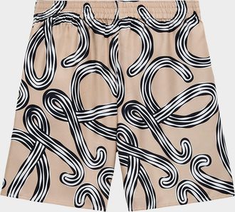 Loewe x Paula & apos;s Ibiza Relaxed Silk Shorts