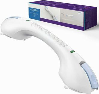 OEM Barras De Apoyo Para Ba&ntilde;o De 44,5 Cm Con Indicador De Seguridad - Asas Resistentes Para Personas Mayores Y Discapacitadas, Montaje Con Ventosa Sin Nec