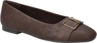Easy Street Keely Flat in Brown Matte-Croco at Nordstrom, Size 6.5