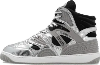 Gucci Basket High Silver Black 724005-AABB8-8142