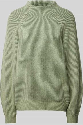 Tom Tailor Loose Fit Strickpullover mit gestreiftem Ripp-Muster in Hellgruen, Größe XL