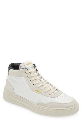 BOSS Baltimore High Top Sneaker in Natural at Nordstrom Rack, Size 10Us / 9Uk