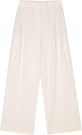 By Malene Birger Cymbaria palazzo pants - women - Elastane/Organic Cotton - 34 - White