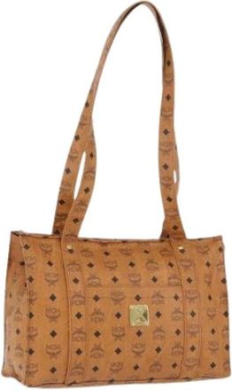 MCM Pre-owned Shoulder Bags, female, Brown, Size: ONE SIZE Pre-owned Tote Bag