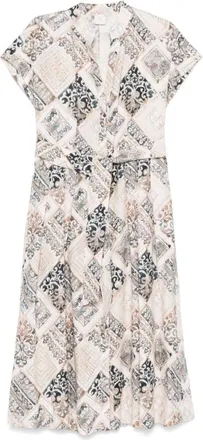 Eleventy Kleedjes, Dames, Veelkleurig, M, Linnen, K80Abik 02St Dames Jurk Multi Colour