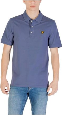 Lyle & Scott Polo Shirts, male, Blue, Size: XS Blue Cotton Polo Shirt