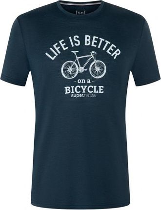super.natural Better Bike Tee Merinoshirt f&uuml;r Herren | blau