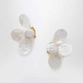 &Eacute;liou Fada White Earrings