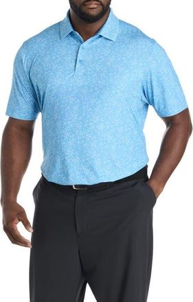 Callaway Big & Tall Micro Chevron Print Polo Shirt in Candre Blue at Nordstrom, Size 2X Big