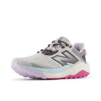 New Balance Womens Dynasoft Nitrel V6 Trail Running Shoe, Grey Matter/Magnet/Real Pink, 4.5 UK Wide