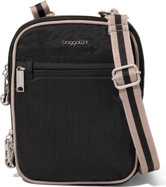 Baggallini Securtex Classic Anti-Theft Mini Everything Crossbody in Black/neutral at Nordstrom