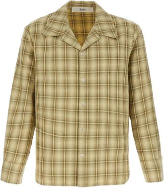 S&eacute;fr Ignacio Shirt - Heren - Casual Overhemden - Beige - M - Overhemden