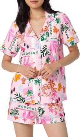 Bedhead Pajamas Print Stretch Organic Cotton Short Pajamas in Tropical Daydream at Nordstrom, Size X-Small