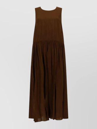 Uma Wang adral midi dress sleeveless round neckline