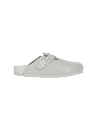 Birkenstock Boston Grey Leather Mules