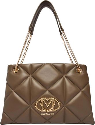 Love Moschino Quilted Shopper - Dames - Schoudertassen - Bruin - ONE Size - Leer - Tassen