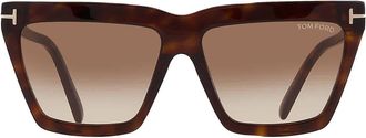Tom Ford Eden Brown Gradient Cat Eye Ladies Sunglasses FT1110 52F 56