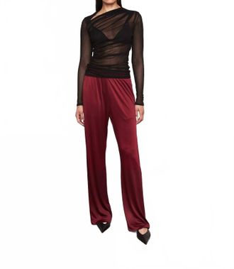 Enza Costa Liquid Jersey Resort Pant In Ruby