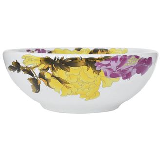 Berkfield Home Countertop Basin Multicolour Round OE&para;41x14 cm Ceramic in White | Size: 41x14 cm