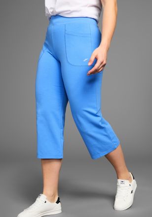 FAYN SPORTS 3/4-Hose FAYN SPORTS, Damen, Gr. 40, N-Gr, blau (azurblau), Single Jersey, Obermaterial: 95% Baumwolle, 5% Elasthan, bequem 3/4-L&auml;nge, Hosen 3/4-Hose,