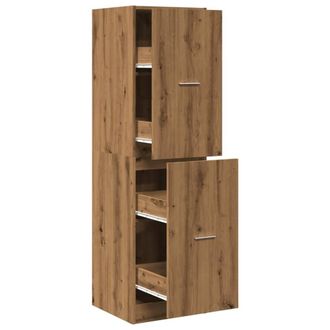 Berkfield Home Apothecary Cabinet&not;Artisian Oak 40x41x144.5 cm Engineered Wood in Brown