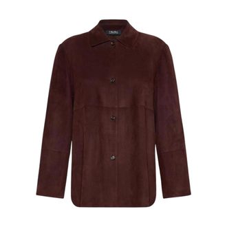 Max Mara Gocce Button-Up Jacket - Dames - Jassen - Rood - Maat: S Zijde