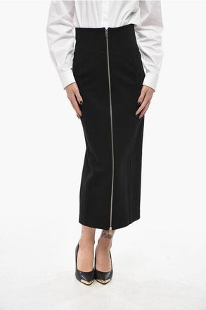 Erika Cavallini Semi Couture Stretch Pencil Skirt with Full-Zip size 42