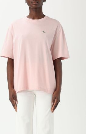 Lacoste T-shirt in cotone con patch logo Lacoste
