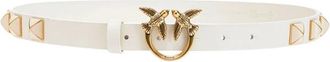 Pinko Pinko, Accessoires, Dames, Wit, M, Leer, Love Berry H2 Belt