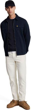 Lyle & Scott Lambswool Blend Crew Neck Sweater in Dark Navy Marl at Nordstrom, Size Xx-Large