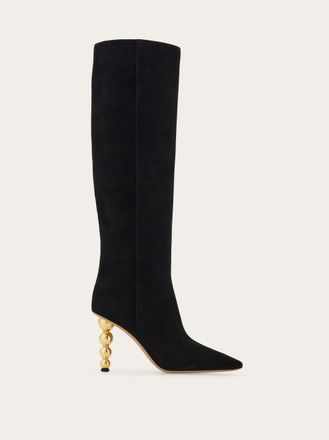 Ferragamo Women Spherical heel boot Black Size 10.5