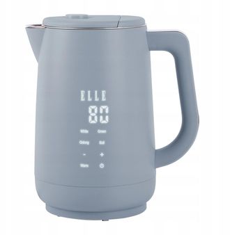Elle Hervidor Digital 1,7 L - Hervidor El&eacute;ctrico De 2200 W Con Pantalla T&aacute;ctil Led, Temperatura Ajustable, Doble Pared Inoxidable, Rotaci&oacute;n 360&deg;, Calentami