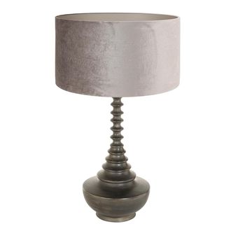 Steinhauer Anne Lighting - L&aacute;mpara De Mesa - Bois - Negro - Madera Velours