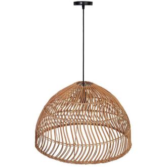 Wanderlust Deco L&aacute;mpara Techo De Ratan Marr&oacute;n D50x32h Cm