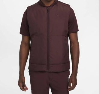 Nike Therma Fit Vest In Burgundy