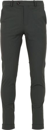 Roberto Ricci Design Slim-fit Broeken - Heren - Slim Fit Broeken - Groen - 3XL - Leer - Broeken