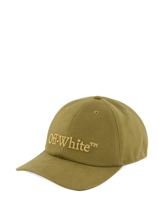 Off-white Cappello da baseball con ricamo - Verde