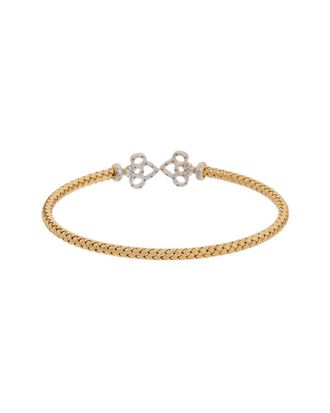 Meshmerise 18K Over Silver 0.20 Ct. Tw. Diamond Mesh Bangle Bracelet