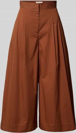 Stefanel Wide Leg Stoffhose mit Raffungen in Hellbraun, Gr&ouml;&szlig;e 34