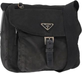 Prada Pre-owned Cross Body Bags, female, Black, Size: ONE SIZE Pre-owned Vintage Nylon Cross Body Bag