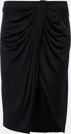 Tom Ford Draped jersey midi skirt